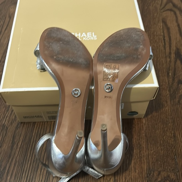 Michael Kors, silver Summer heels - Picture 3 of 3